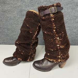Poetic Licence Irregular Choice Lady Victoria Sequin Wingtip Boots 40.5 US 9.5